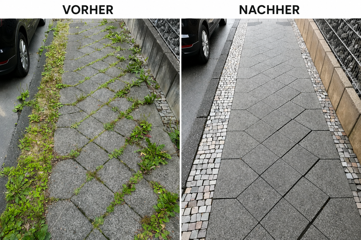 Gereinigter Gehweg – Haus & Gartenservice Touma